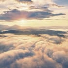 Miniatura fototapety Chmury nad Górskim Krajobrazem