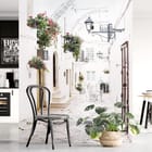 Miniatura fototapety Uliczka z białymi budynkami we wnętrzu kuchni