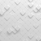 Miniatura fototapety Biała ściana z geometrycznym wzorem