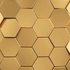 Miniatura fototapety Złote sześciokąty 3D