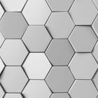 Miniatura fototapety Biało-szare sześciokąty 3D