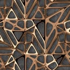 Miniatura fototapety Geometryczny wzór z brązowych linii