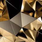 Miniatura fototapety Geometryczne Złote Kształty 3D