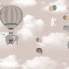 Miniatura fototapety Słoń w balonie nad chmurami