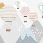 Miniatura fototapety Balony nad Górami dla Dzieci