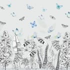 Miniatura fototapety Czarno-białe Kwiaty i Liście