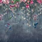 Miniatura fototapety Egzotyczne kwiaty i kolibry