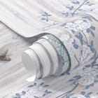 Miniatura fototapety Gałęzie i Ptaki na Drewnianym Tle fragment #1