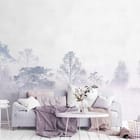 Miniatura fototapety Tajemniczy Las w Mgle we wnętrzu salonu