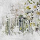 Miniatura fototapety Lilie wodne na akwarelowym tle