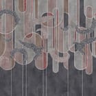 Miniatura fototapety Ornamenty na paskach w szarości