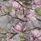 Miniatura fototapety Gałązki magnolii na szarym tle