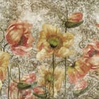 Miniatura fototapety Kwiaty maku na wzorzystym tle