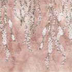 Miniatura fototapety Kwiatowe gałęzie na różowym tle