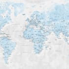 Miniatura fototapety Mapa świata z kontynentami