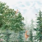 Miniatura fototapety Leśny krajobraz z dziką fauną