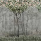 Miniatura fototapety Las z jeleniem i kwiatami