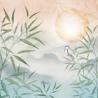 Miniatura fototapety Bambusowe Liście i Słońce