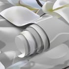 Miniatura fototapety Storczyki na szarym tle fragment #1