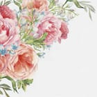 Miniatura fototapety Różowe piwonie z liśćmi