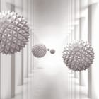 Miniatura fototapety Geometryczne kule w tunelu