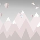 Miniatura fototapety Góry z Balonami na Tle
