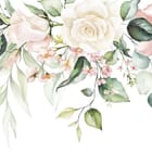 Miniatura fototapety Pastelowe kwiaty i zielone liście