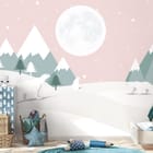 Miniatura fototapety Niedźwiedzie polarne na śniegu we wnętrzu pokoju dziecka