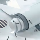 Miniatura fototapety Balony i Samoloty nad Górami fragment #1