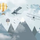 Miniatura fototapety Balony i Samoloty nad Górami