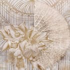 Miniatura fototapety Kwiaty i Liście na Geometrycznym Tle