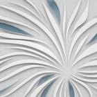 Miniatura fototapety Abstrakcyjne Liście w Bieli i Błękicie