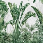 Miniatura fototapety Tropikalne liście na jasnym tle