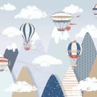 Miniatura fototapety Balony nad górami w pastelach