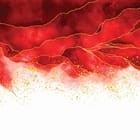 Miniatura fototapety Czerwone fale z złotymi liniami