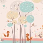 Miniatura fototapety Leśne lisy w bajkowej scenerii