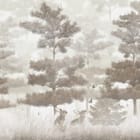 Miniatura fototapety Las z zającem i mgłą