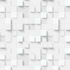Miniatura fototapety Geometryczne białe kwadraty 3D