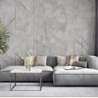 Miniatura fototapety Geometryczny wzór na szarym tle we wnętrzu salonu