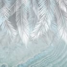 Miniatura fototapety Białe liście palmowe na szarym tle