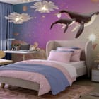 Miniatura fototapety Wieloryby w Różowych Chmurach we wnętrzu pokoju dziecka