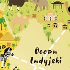 Miniatura fototapety Mapa świata dla dzieci z ikonami fragment #2