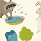 Miniatura fototapety Mapa świata z kontynentami dla dzieci fragment #1