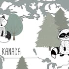 Miniatura fototapety Mapa świata dla dzieci z zwierzętami fragment #2