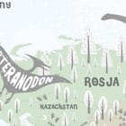 Miniatura fototapety Mapa świata z dinozaurami fragment #1