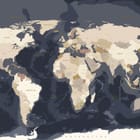 Miniatura fototapety Mapa świata z kontynentami