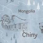 Miniatura fototapety Mapa świata z oceanami dla dzieci fragment #2