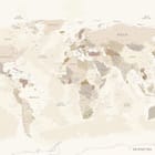 Miniatura fototapety Mapa świata z kontynentami