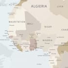 Miniatura fototapety Mapa świata z kontynentami fragment #1