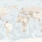 Miniatura fototapety Mapa świata z kontynentami